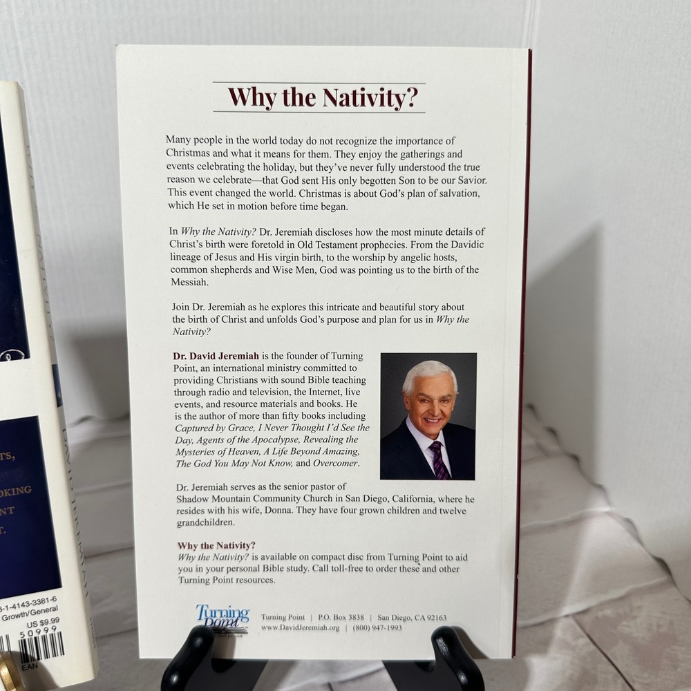 David Jeremiah Why the Nativity Book and Study Guide Set Christian Faith - Picture 8 of 11